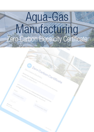 AquaGas Manufacturing British Gas Zero Carbon Electricity Certification