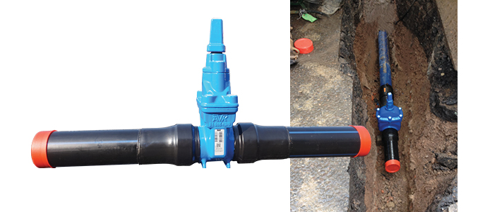 PE tailed resilient seated gate valve product range